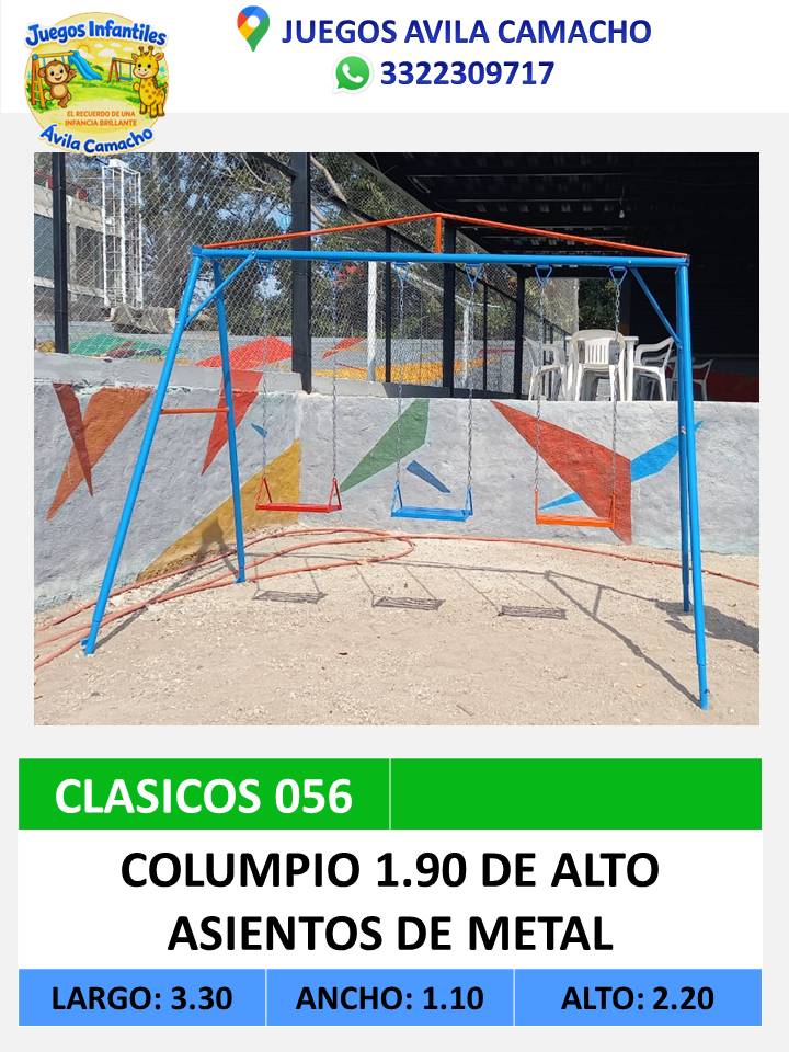 columpio 3 asientos 1.90